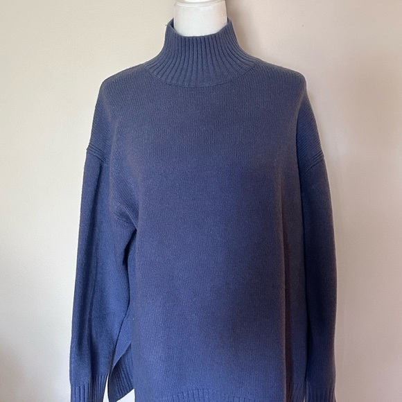 Women's Turtleneck Sweater - Blue - Picture 1 of 1